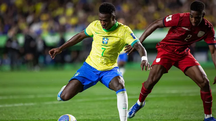PR - CURITIBA - 06/09/2024 - ELIMINATORIAS COPA DO MUNDO 2026, BRASIL X EQUADOR - Vinicius Jr. jogador do Brasil durante partida contra o Equador no estadio Couto Pereira pelo campeonato Eliminatorias Copa Do Mundo 2026. Foto: Luis Garcia/AGIF