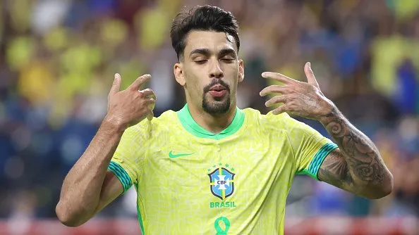 Paquetá comemorando gol pela Seleção. Foto: Ian Maule/Getty Images