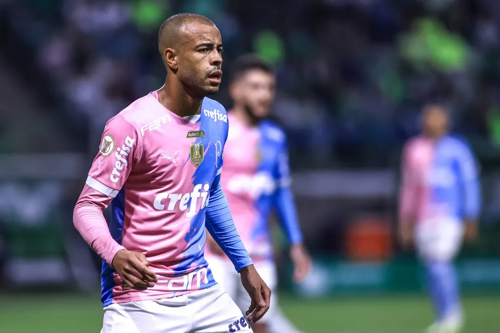 SP – SAO PAULO – 19/10/2023 – BRASILEIRO A 2023, PALMEIRAS X ATLETICO-MG – Mayke jogador do Palmeiras durante partida contra o Atletico-MG no estadio Arena Allianz Parque pelo campeonato Brasileiro A 2023. Foto: Marcello Zambrana/AGIF