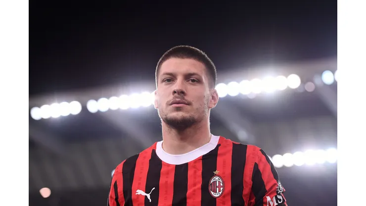 UDINE, ITALY - APRIL 11: Luka Jovic of AC Milan during the Serie A match between Udinese and AC Milan at Stadio Friuli on April 11, 2025 in Udine, Italy. (Photo by Alessandro Sabattini/Getty Images)