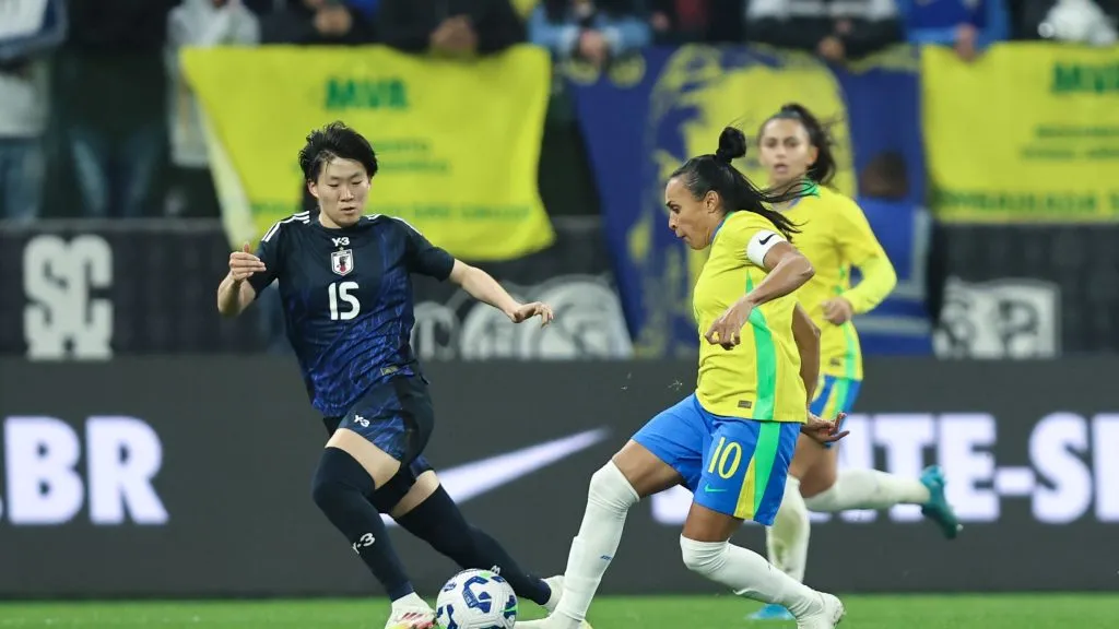 Seleção Brasileira Feminina em amistoso contra o Japão