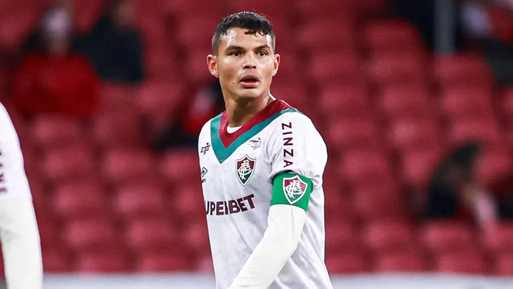 Thiago Silva, capitão do Fluminense. Foto: Maxi Franzoi/AGIF