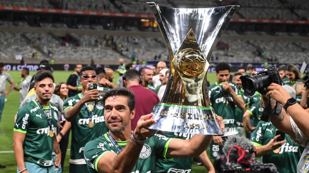 Palmeiras com titulo do Brasileirão. Foto: João Guilherme Arenazio/Getty Images