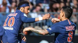 Neymar e Leandro Paredes pelo PSG. Foto: Getty Images