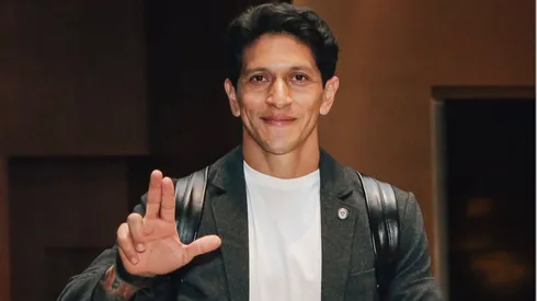 Germán Cano durante embarque do Fluminense para os Estados Unidos - Foto: Reprodução/Fluminense