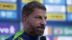 Pedrinho presidente do Vasco é apresentado como Chefe de Delegação da CBF durante em coletiva de imprensa antes do treino da equipe realizado no CT Joaquim Grava.