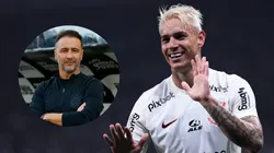 Róger Guedes conta bastidores sobre a saída do técnico Vitor Pereira do Corinthians. Foto: Agif e Getty Images