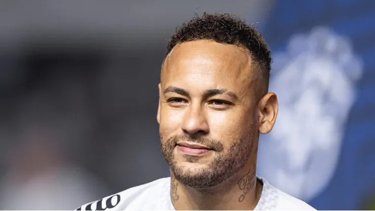 Neymar durante jogo do Peixe na Vila Belmiro.