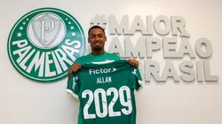 Allan comemorou renovação com o Palmeiras. Foto: Fabio Menotti/Palmeiras