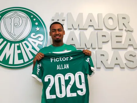 Allan, revelação da base, comemora renovação com o Palmeiras