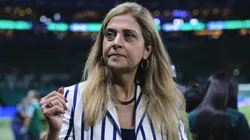 Leila Pereira durante partida entre Palmeiras e Ceará, no Allianz Parque, pela Copa do Brasil.