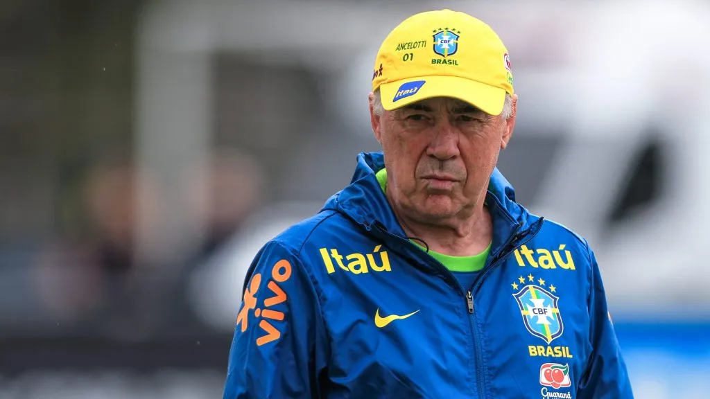 Ancelotti técnico do Brasil durante treino no Centro de Treinamento CT Joaquim Grava. Foto: Ettore Chiereguini/AGIF