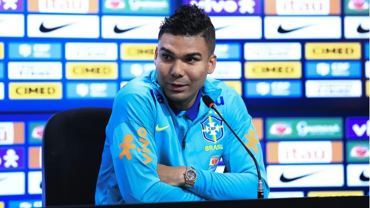 Casemiro jogador do Brasil durante coletiva de imprensa antes do treino da equipe realizado no CT Joaquim Grava.