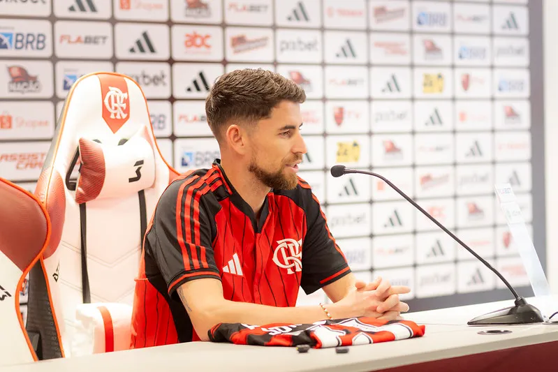 Jorginho durante sua apresentação no Flamengo. Foto: Adriano Fontes/Flamengo