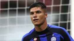 Joaquín Correa durante partida pela Inter de Milão.
