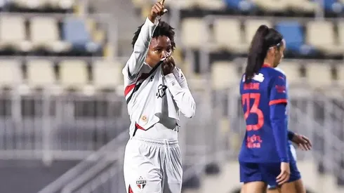 Volante Robinha comemora seu primeiro gol no ano. Foto: Rebeca Reis/Staff Images Woman/CBF