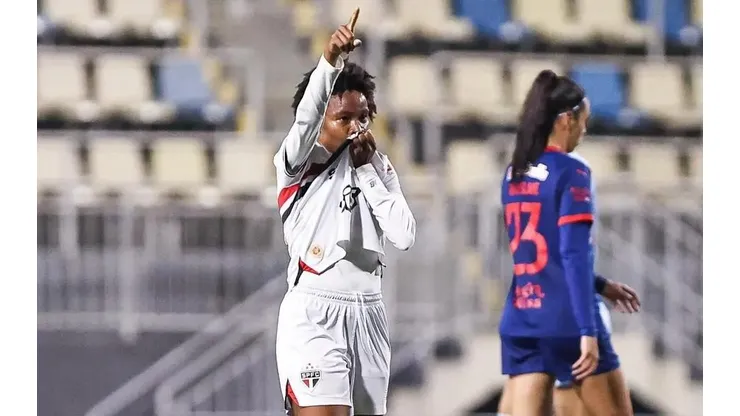 Volante Robinha comemora seu primeiro gol no ano. Foto: Rebeca Reis/Staff Images Woman/CBF