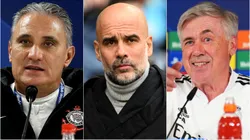 Técnicos que já foram campeões do Mundial de Clubes. Foto: Lintao Zhang/Angel Martinez/Gareth Copley/Getty Images