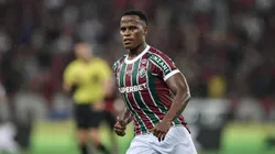 Jhon Arias, jogador do Fluminense, durante partida contra o Flamengo, pelo Campeonato Carioca. Foto: Thiago Ribeiro/AGIF.