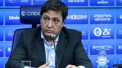 RS - PORTO ALEGRE - 29/06/2023 - GREMIO, COLETIVA DO PRESIDENTE ALBERTO GUERRA - Alberto Guerra presidente do Gremio durante em coletiva de imprensa realizada no CT Luiz Carvalho.
