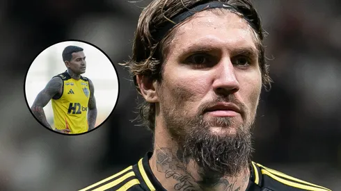 Lyanco e Dudu são companheiros de Atlético. Fotos: Pedro Souza/CAM e Fernando Moreno/AGIF