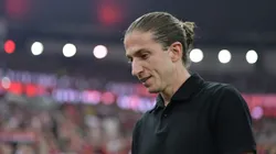 Filipe Luís, técnico do Flamengo, durante partida contra o Fortaleza, pelo Brasileirão Betano. Foto: Thiago Ribeiro/AGIF.