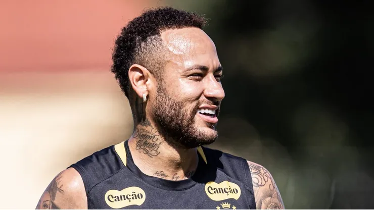 Neymar em treinamento pelo Santos. Foto: Raul Baretta/ Santos FC.