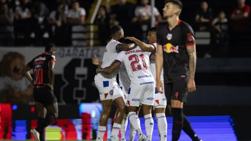 Luciano Juba jogador do Bahia comemora seu gol durante partida contra o Bragantino - Foto: Fabio Moreira Pinto/AGIF