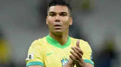 Casemiro durante partida entre Brasil e Paraguai, na Neo Química Arena, pelas Eliminatórias para a Copa do Mundo de 2026.