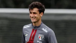 Dinenno durante seus primeiros treinos no CT da Barra Funda