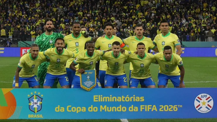 SP - SAO PAULO - 10/06/2025 - ELIMINATORIAS COPA DO MUNDO 2026, SELECAO BRASILEIRA X PARAGUAI - Selecao Brasileira durante a partida entre Brasil e Paraguai na Neo Quimica Arena em Sao Paulo (SP), pelas Eliminatorias da Copa do Mundo 2026. Foto: Marlon Costa/AGIF