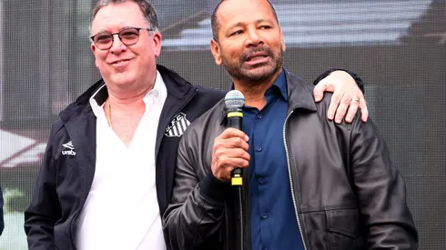 SP - SANTOS - 09/06/2025 - SANTOS, NOVO CT DA BASE - Coletiva de imprensa realizada durante a inauguracao das novas instalacoes do CT Rei Pele, reformado em parceria com a empresa NR Sports, de propriedade de Neymar Jr. No evento, o presidente Marcelo Teixeira e o pai do atleta apresentaram o projeto de um novo centro de treinamento. Foto: Mauricio De Souza/AGIF