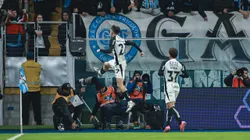 RS - PORTO ALEGRE - 12/06/2025 - BRASILEIRO A 2025, GREMIO X CORINTHIANS - Breno Bidon jogador do Corinthians comemora seu gol durante partida contra o Gremio no estadio Arena do Gremio pelo campeonato Brasileiro A 2025. Foto: Maxi Franzoi/AGIF
