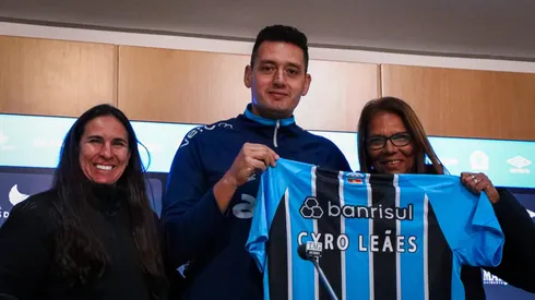 Apresentação do Cyro Leães. Foto: Caroline Motta/Grêmio FBPA