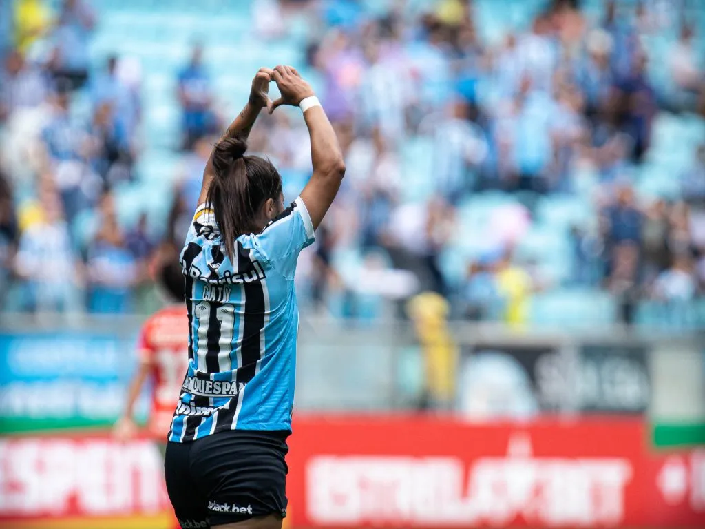 Jogadora Grêmio. Foto: Maxi Franzoi/AGIF