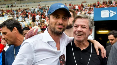 Jorge Salgado, ex-presidente do Vasco, ao lado de Josh Wander, sócio-fundador da 777 Partners. Foto: Thiago Ribeiro/AGIF.