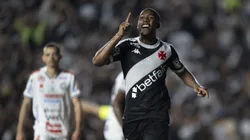Rayan, jogador do Vasco, comemora seu gol durante partida contra o Operário, pela Copa Betano do Brasil. Foto: Jorge Rodrigues/AGIF.