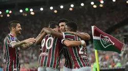 Jogadores do Fluminense comemoram um dos gols marcados na temporada. Foto: Thiago Ribeiro/AGIF.