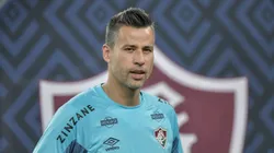 Fábio, goleiro do Fluminense, durante partida contra o Vitória, pelo Brasileirão Betano. Foto: Thiago Ribeiro/AGIF.