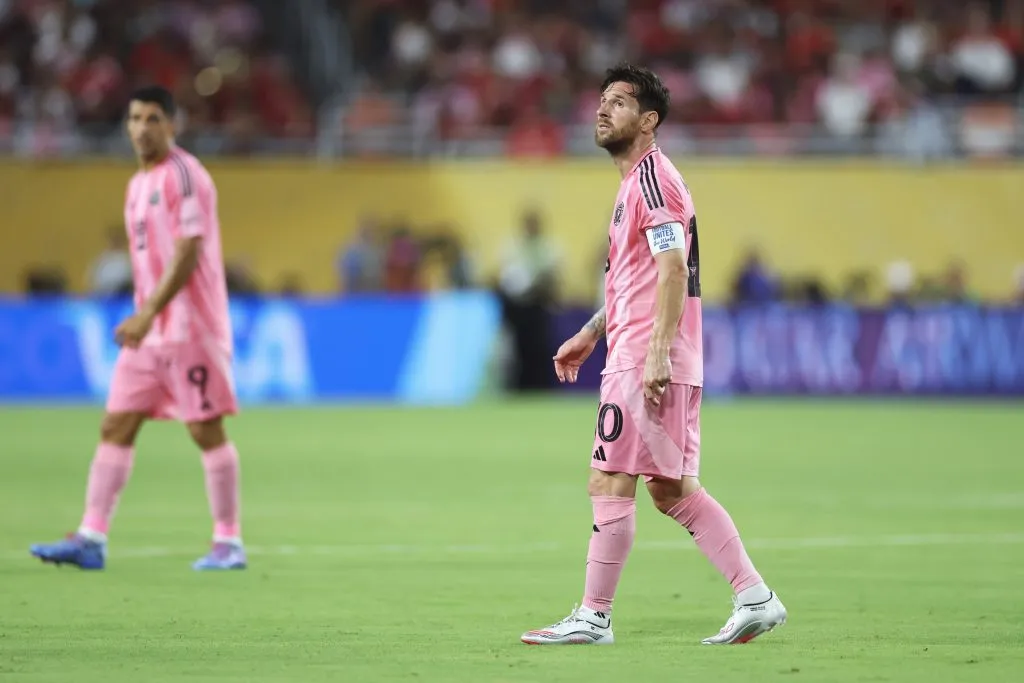 Messi durante a partida no Mundial de Clubes. Photo by Kevin C. Cox/Getty Images
