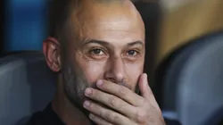 Mascherano lamentando lance durante os 90 minutos.