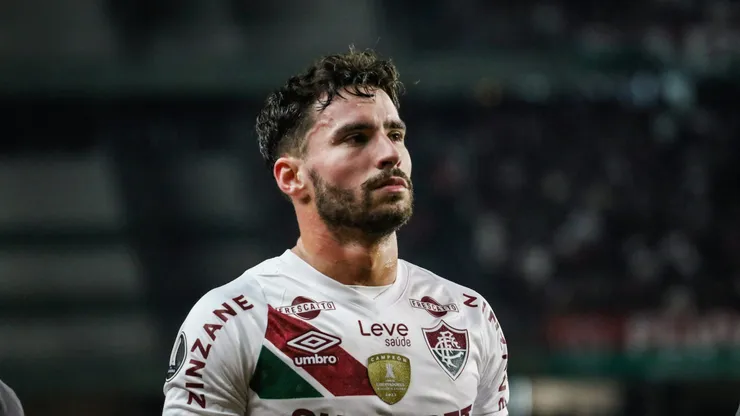 Martinelli, jogador do Fluminense, durante partida contra o Grêmio, pela CONMEBOL Libertadores de 2024. Foto: Leonardo Hubbe/AGIF.