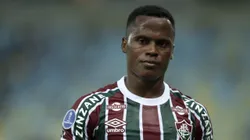 Jhon Arias, jogador do Fluminense, durante partida contra o Unión Española-CHI, pela Copa Sul-Americana. Foto: Jorge Rodrigues/AGIF.