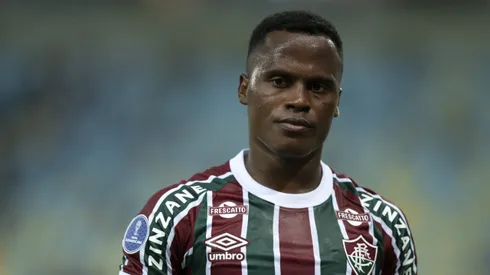 Jhon Arias, jogador do Fluminense, durante partida contra o Unión Española-CHI, pela Copa Sul-Americana. Foto: Jorge Rodrigues/AGIF.