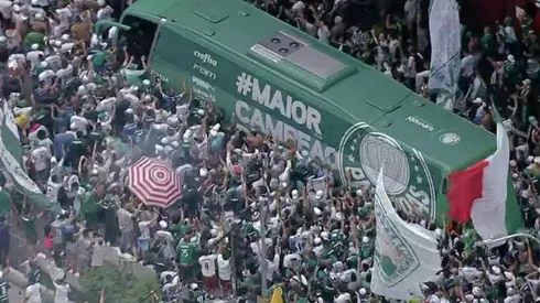 Embarque do Palmeiras para o Super Mundial de Clubes nos Estados Unidos. Foto: Reprodução/SporTV