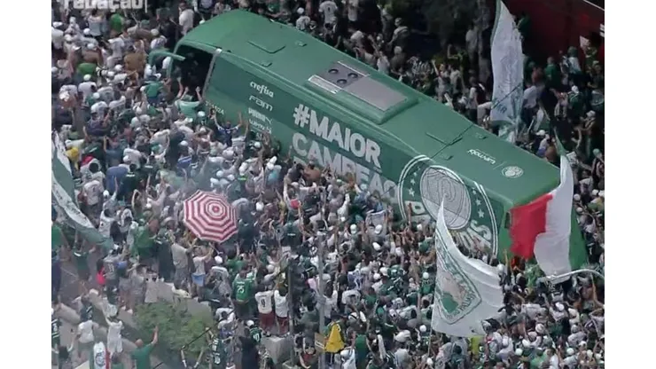 Embarque do Palmeiras para o Super Mundial de Clubes nos Estados Unidos. Foto: Reprodução/SporTV