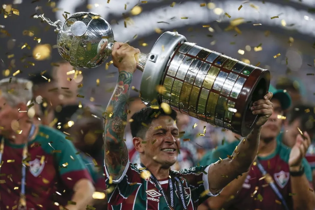 Germán Cano comemora Libertadored do Fluminense – (Photo by Ricardo Moreira/Getty Images)