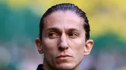 Filipe Luís durante partida do Brasileirão.