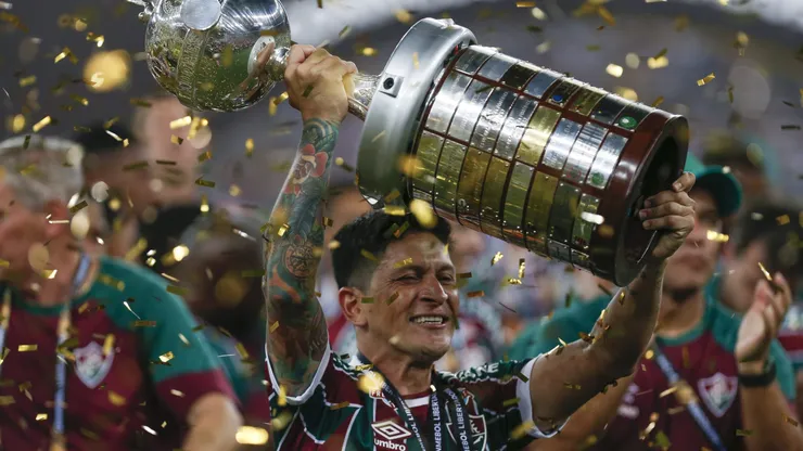 Germán Cano comemorando a Libertadores 2023 - (Photo by Ricardo Moreira/Getty Images)