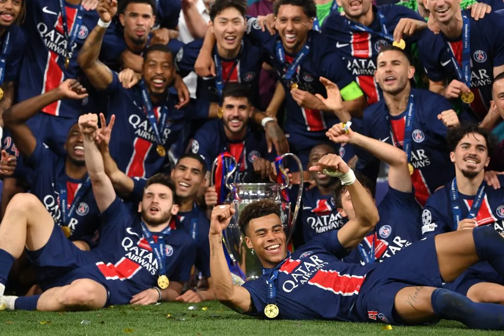 PSG comemorando Champions League – (Photo by Justin Setterfield/Getty Images)